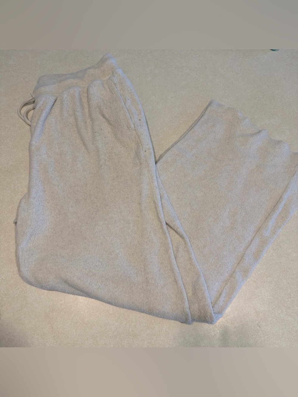 aerie Cream Ribbed Waistband Lounge Bottoms